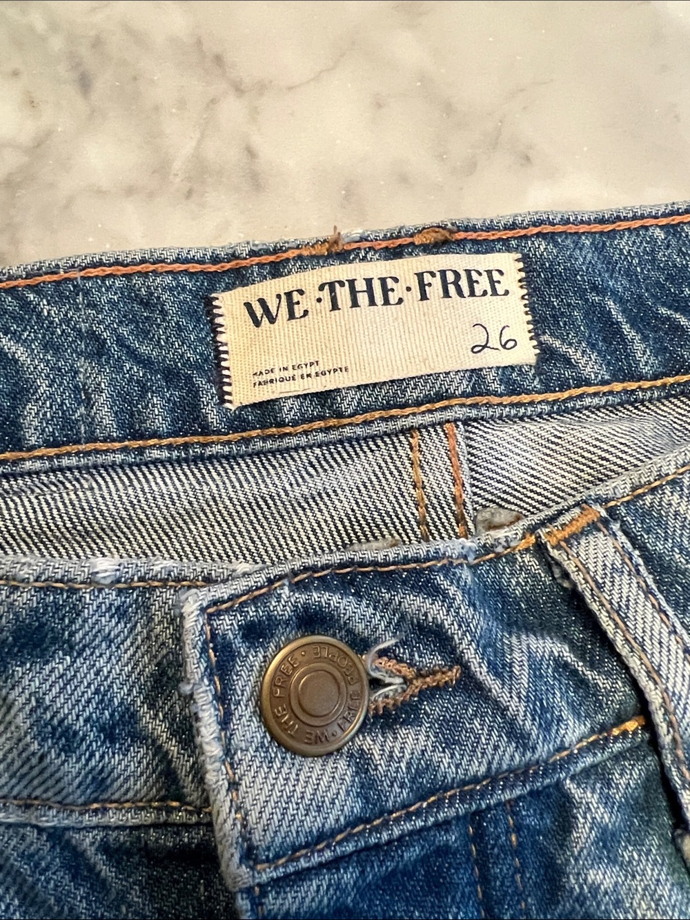 Free people we the free good luck barrel jeans. Ultra light beam. 26. - Picture 3 of 8